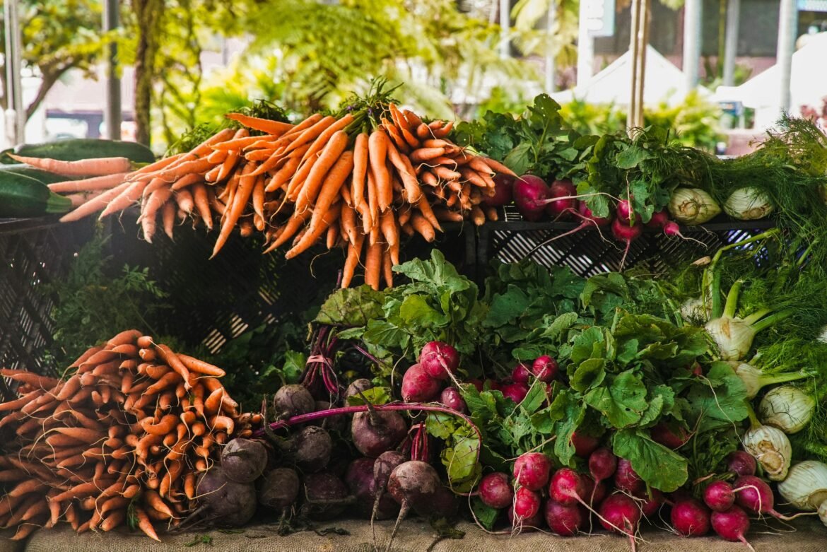 a group of vegetables on a table