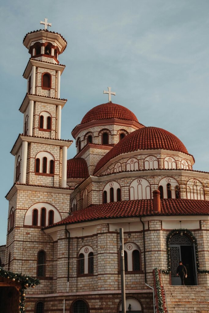 a building with a cross on top